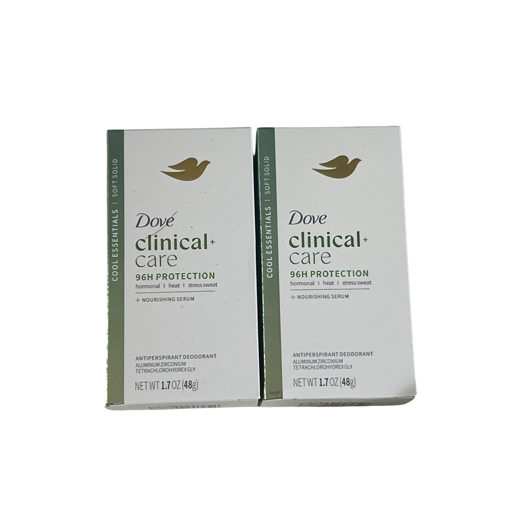 2pk Dove Clinical Care Antiperspirant Deodorant Cool Essentials 1.7oz 96H Solid‎